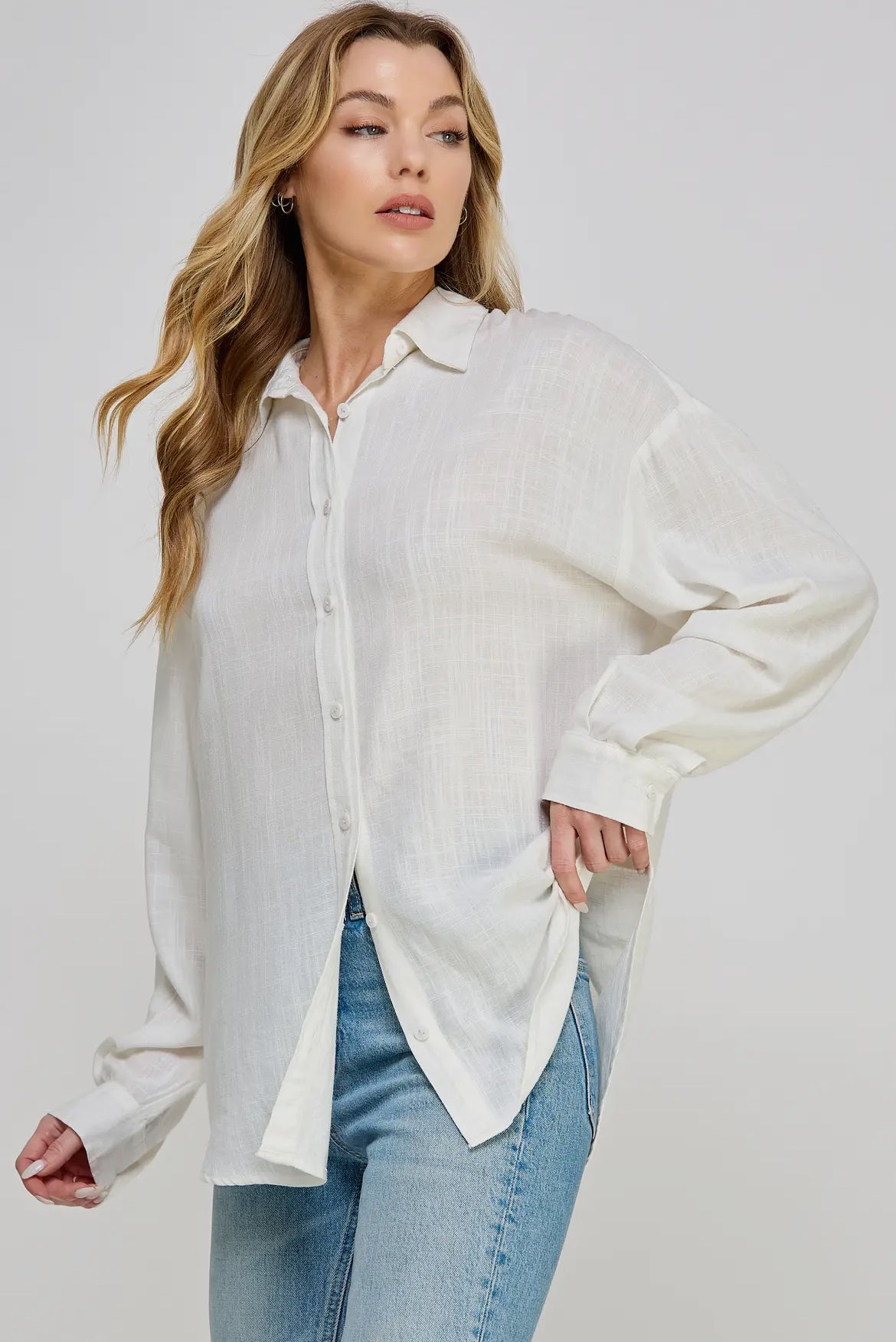 Tiffany Linen Button-Down Shirt