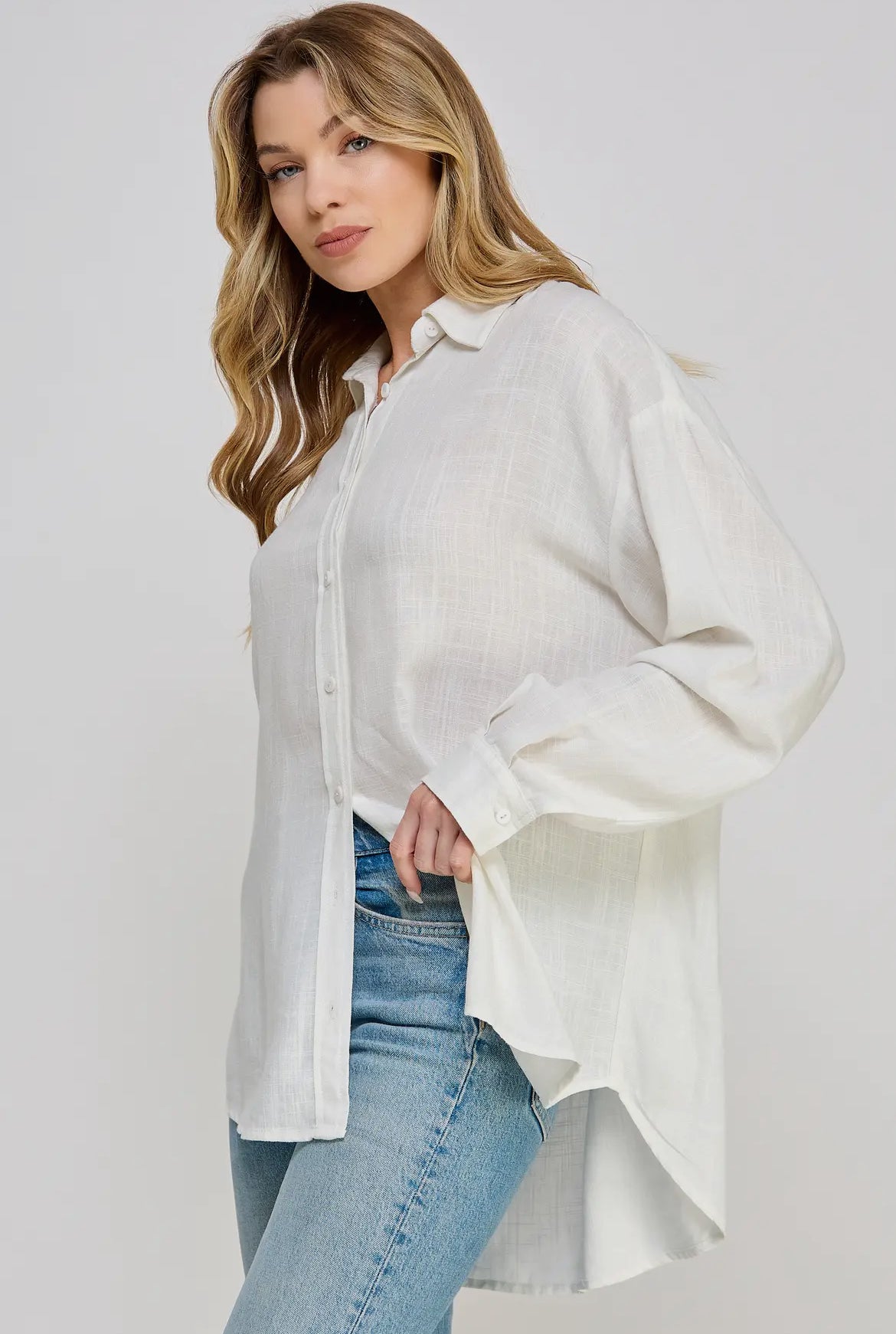 Tiffany Linen Button-Down Shirt